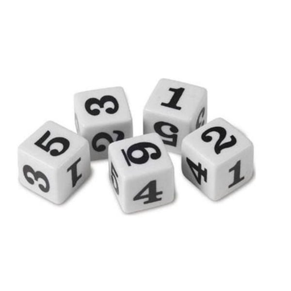 Large Number Cubes 2cm 1-6, set of 5