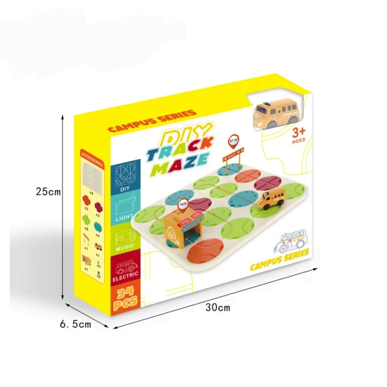 Puzzles-Board-Games-DIY-Track-Maze-School-Bus-with-Music (1)